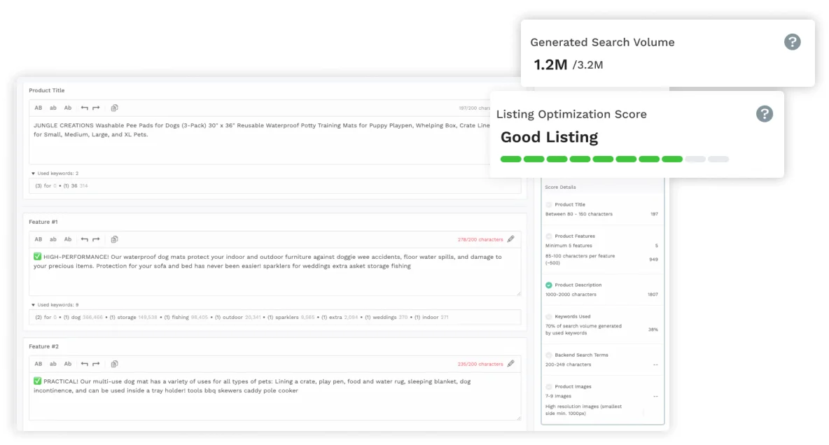 Listing Builder and Optimization